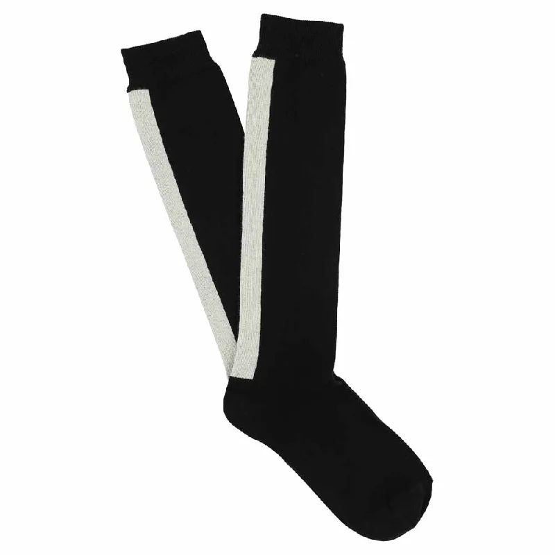 Weekend Savings Bonanza Women Knee High Socks Black / Ecru