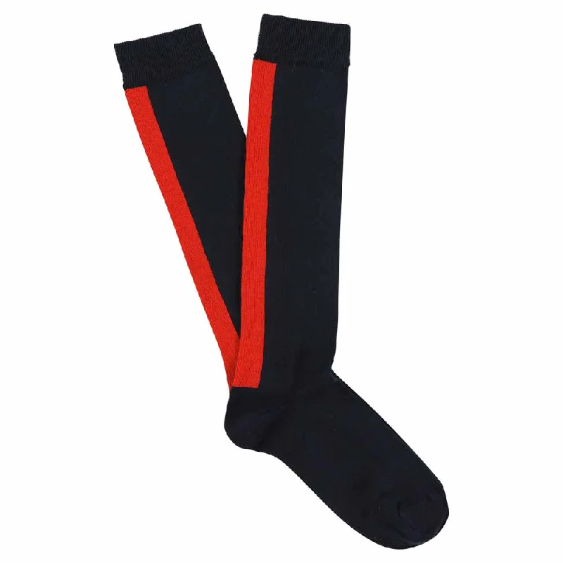 Weekend Bargains to Grab Women Knee High Socks Navy / Red