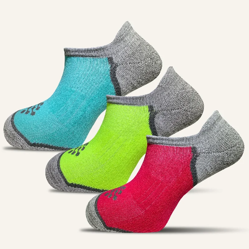 Weekend Deals That Wow Women's Colorful Performance No Show Socks with Tab- 3 Pair