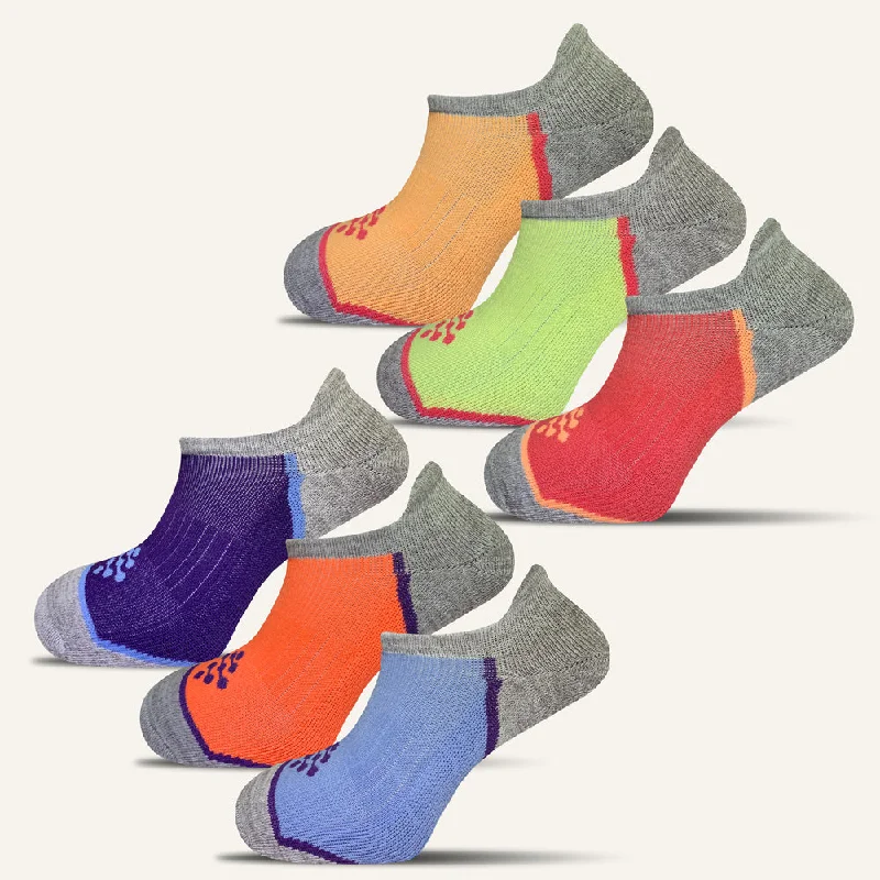 Weekend Bargains to Sizzle Women's Colorful Performance No Show Socks with Tab- 6 Pair Weekend Bargains to Sizzle Women's Colorful Performance No Show Socks with Tab- 6 Pair