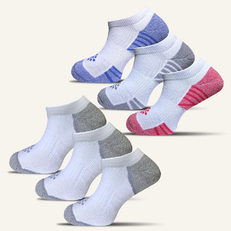 Massive Deal Women's Colorful Sport Cushioned Ankle Socks - 6 Pair