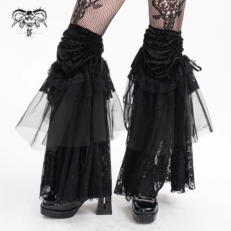 Weekend Specials to Indulge In Women's Gothic Floral Lace Mesh Leg Warmers