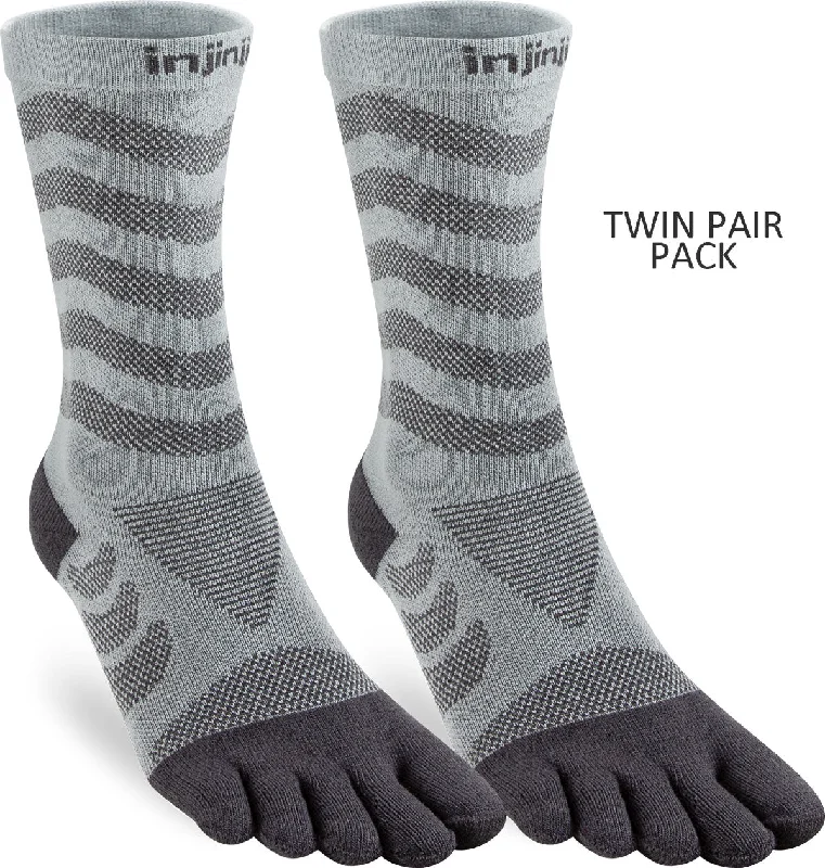 Big Deal Women's Injinji Mid-Weight Ultra-Run Crew Length Toe Socks TWIN (INJ-WULTRA-CREW-TWIN)