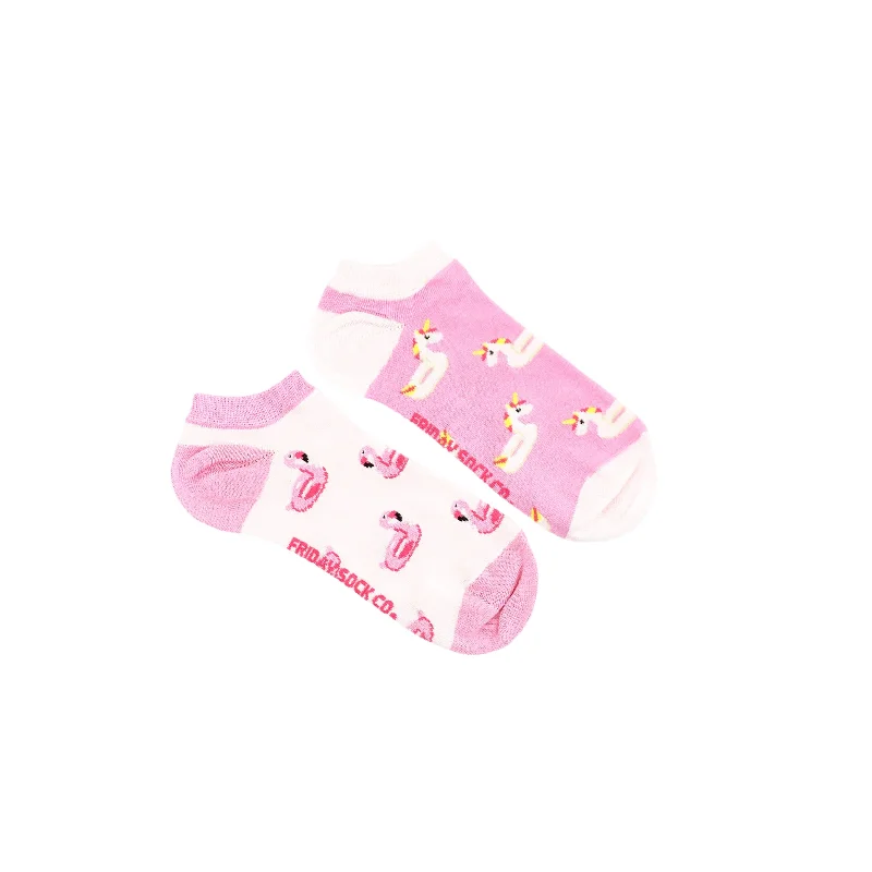 Weekend Discounts Worth Grabbing Women's Unicorn & Flamingo Pool Floaty Ankle Socks