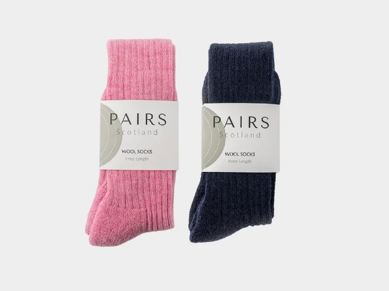Weekend Deals That Wow Wool Knee High Collection - Pink and Navy
